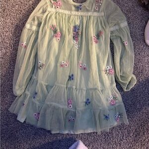 Next Floral Embroidered Sheer Dress